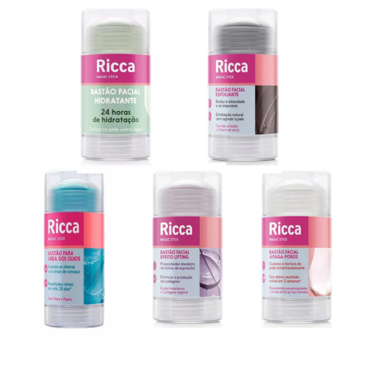 Kit Bastão Ricca Hidratante Lifting Esfoliante Ap