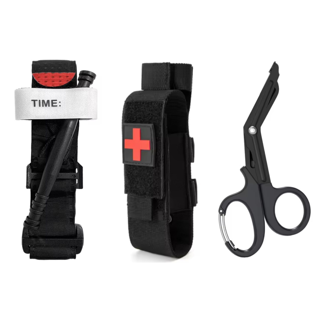 Kit APH Tático Torniquete Treinamento + Porta Torniquete + Tesoura PRIMEIROS SOCORROS APH TÁTICO