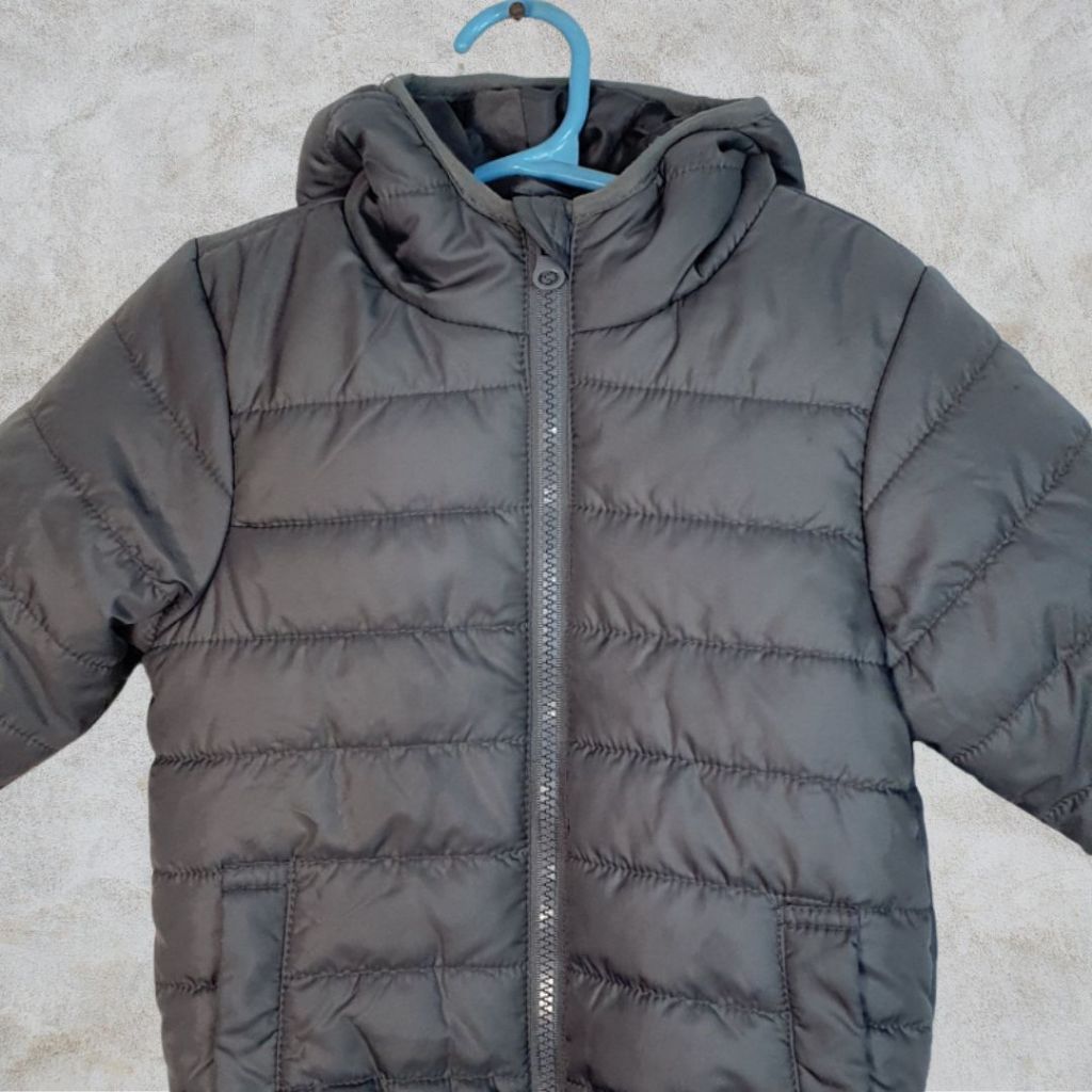 jaqueta infantil nylon inverno cinza tip top