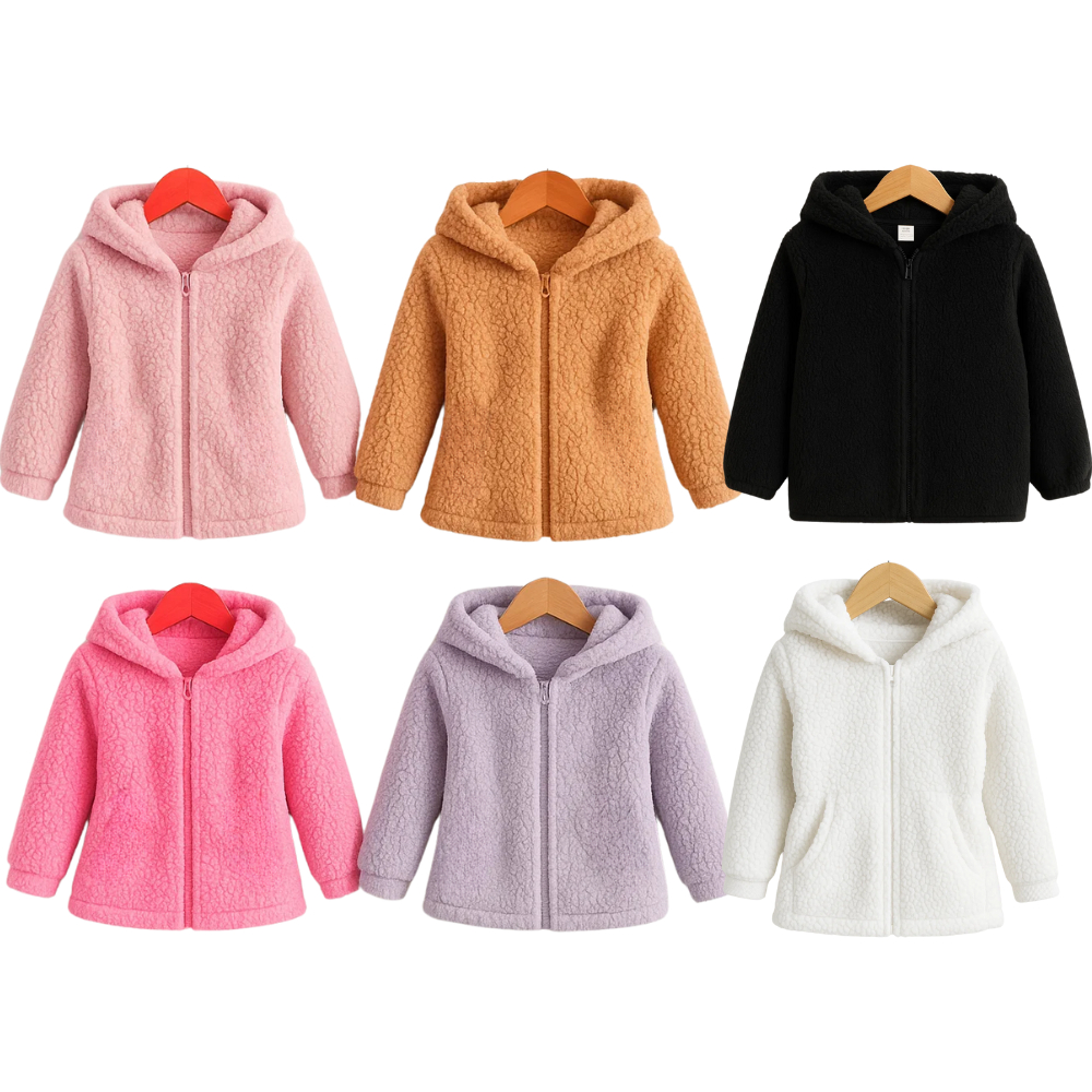 Blusa de frio Menina Infantil Pelinho com Capuz feminina TOUCA Tedy Casaco Teddy Ted JAQUETA INFANTI