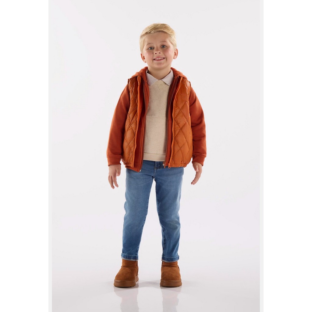 Colete Infantil Masculino em Matelassê Forrado Up Baby