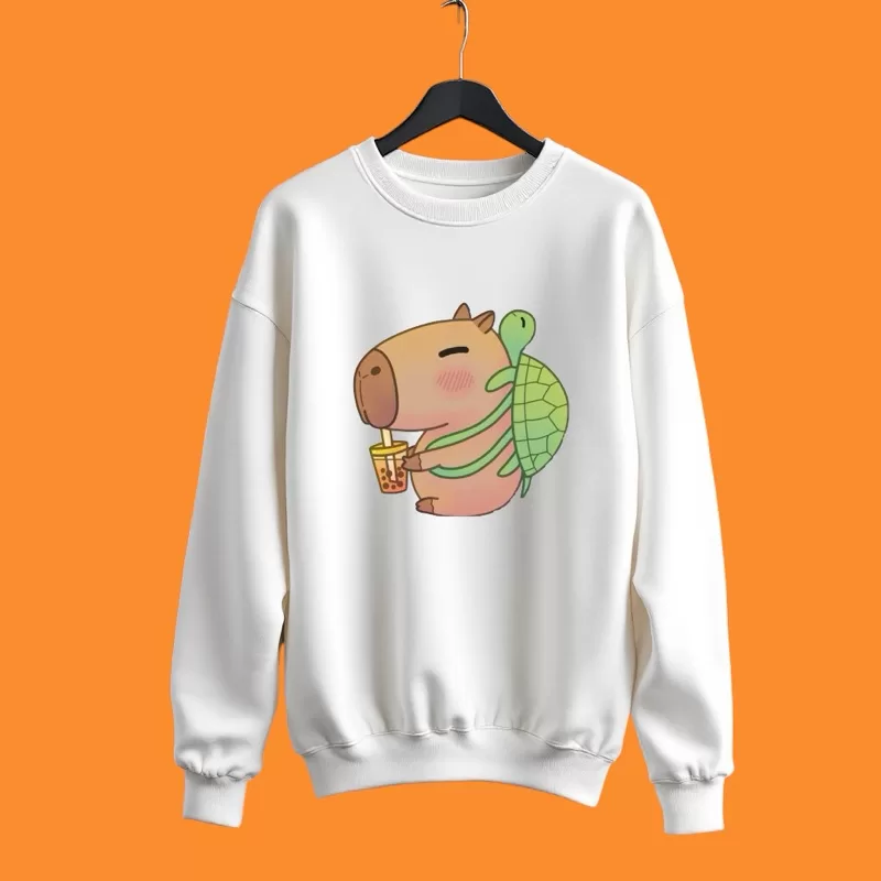 Moletom Careca Capivara Tumblr Inverno Quente Blusa De Frio Adulto Masculino Flanelado Infantil Unis