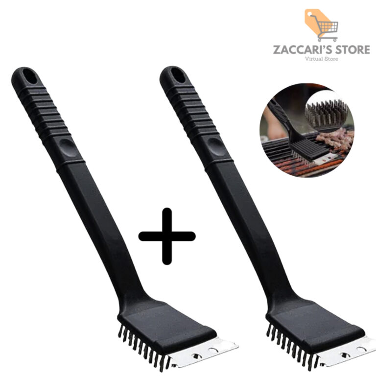 Kit 2 Escova Limpa Grelha De Churrasqueira E Chapa