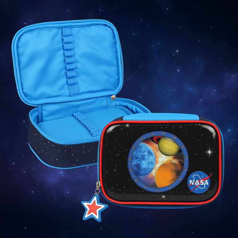 Estojo Pasta Escolar NASA  Compartimentos Internos
