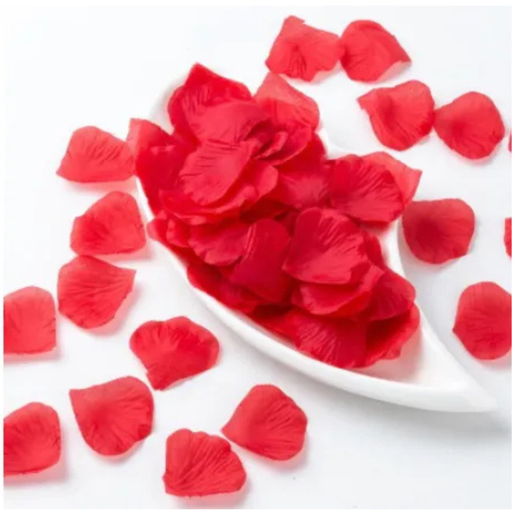 1000 Pétalas de Rosas Artificiais para Decoração Casamento Cor Vermelha Noiva