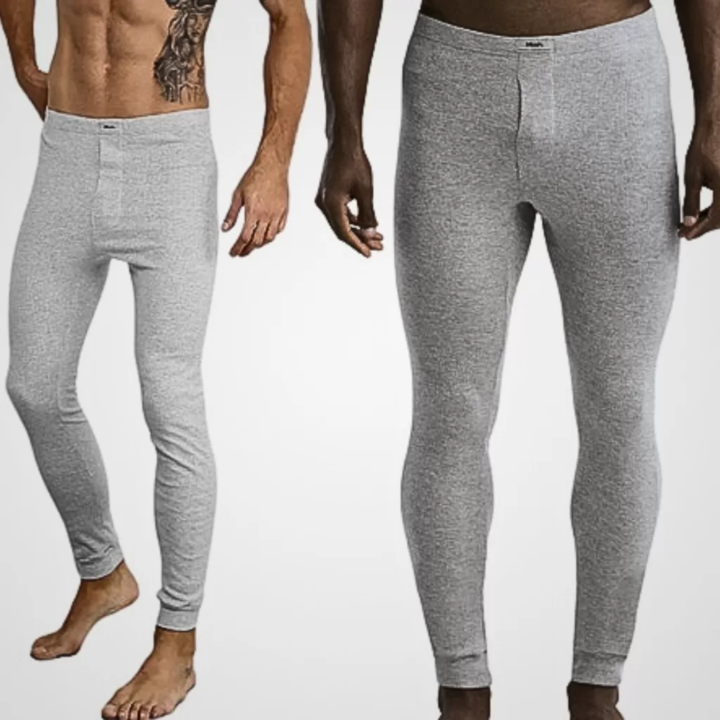 Calça Segunda Pele Minhocão c/botão Masculina Preta Flanelada Frio Intenso Elasticidade Casual