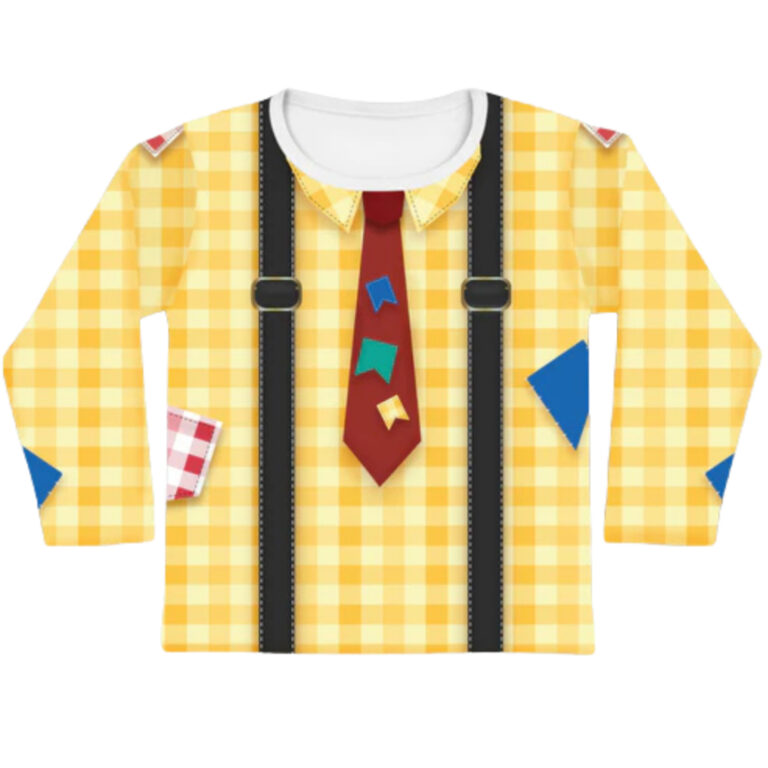 Camiseta Kids Caipira Festa Junina Manga Longa Con