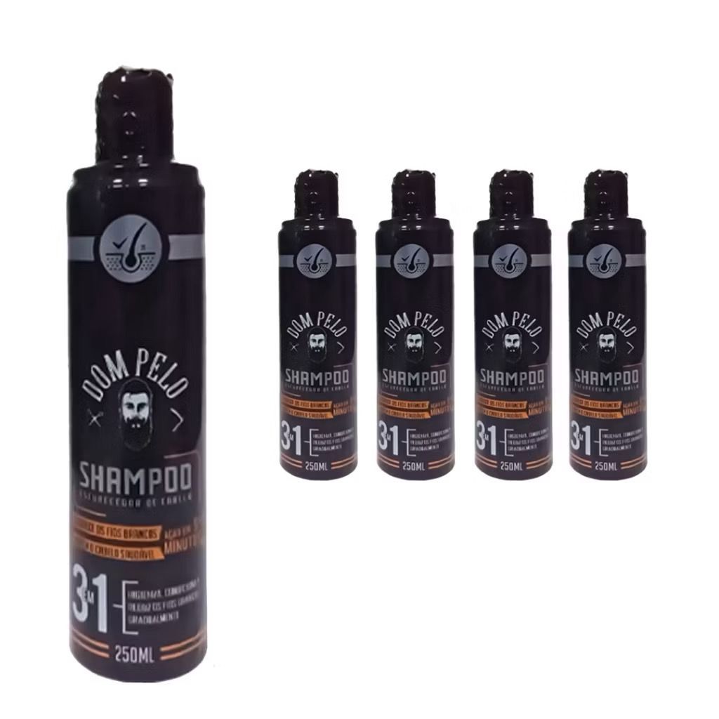 Shampoo Escurecedor Dom Pelo 250ml Reduz Fios Brancos – Dom Pelo Original – Envio Imediato