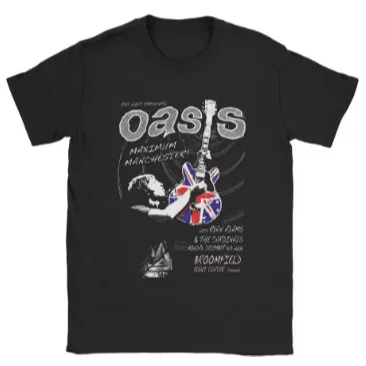 Camiseta Oasis Banda Rock Tour 100% Algodão ̵