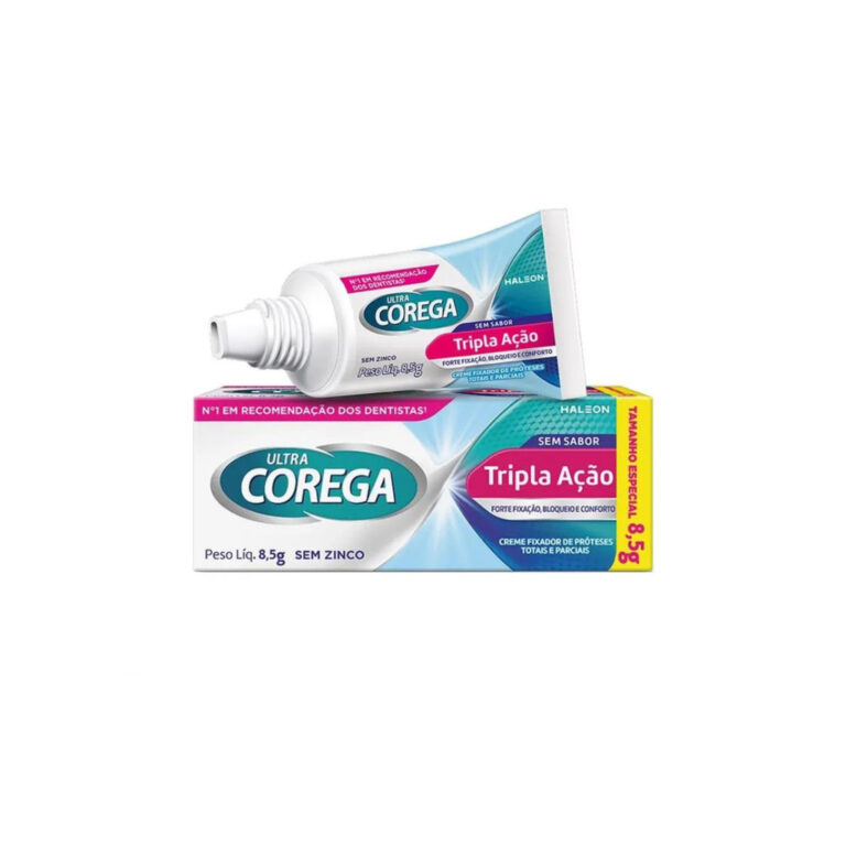 Corega Ultra Creme Sem Sabor Tripla Ação Com 8,5