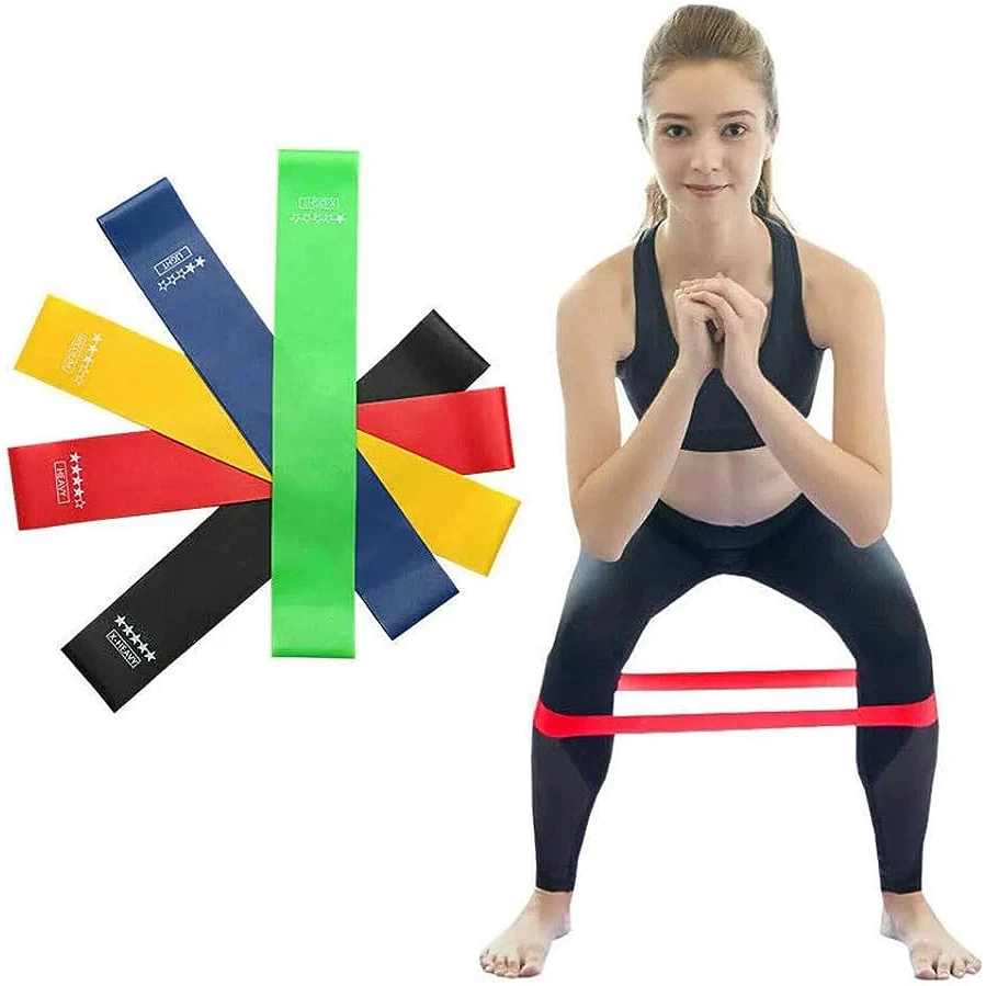 Kit 5 Faixas Elásticas Exercícios Academia Treine – Monica Fashion