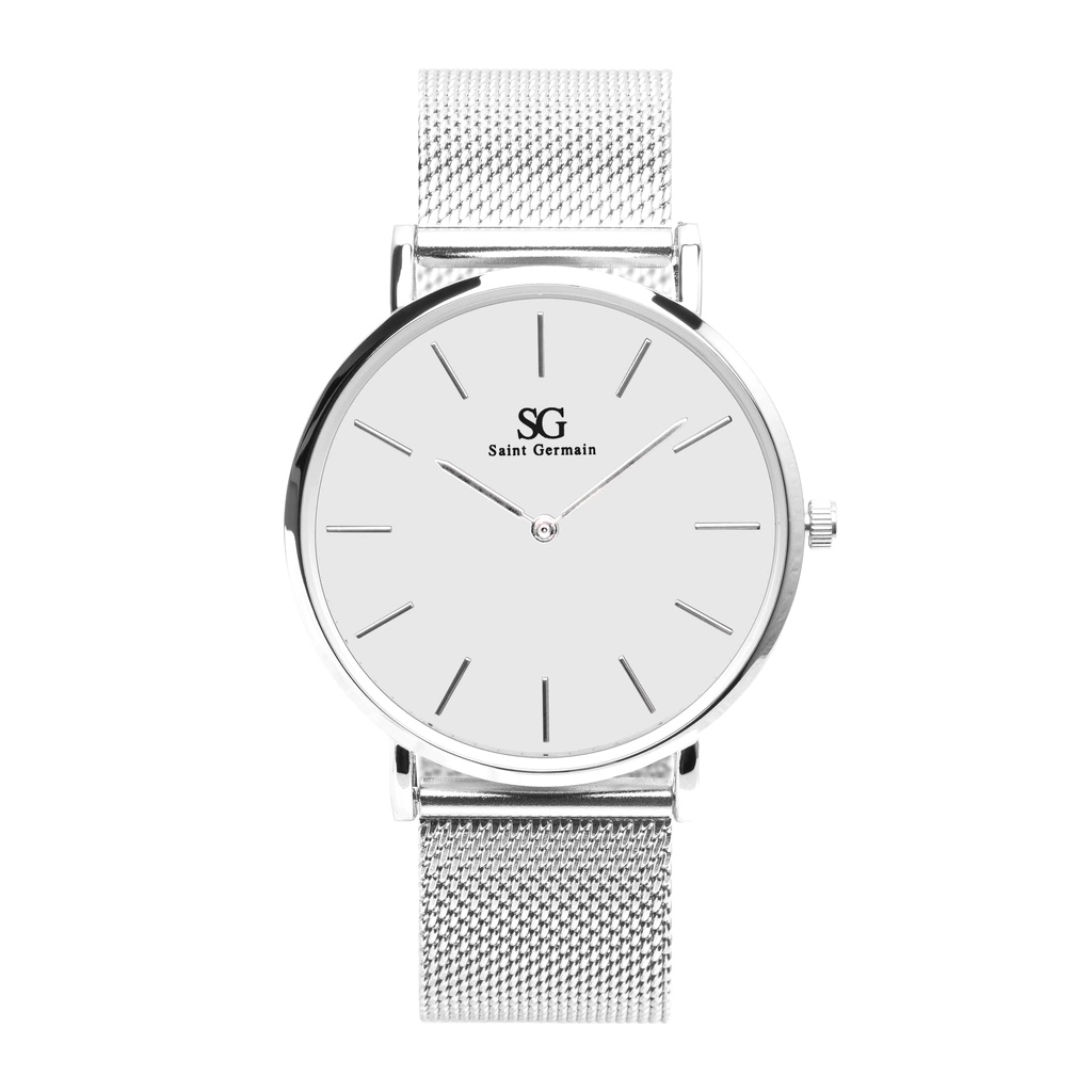 Relógio Feminino Prata Saint Germain Harlem Silver 40mm – Fundo Branco