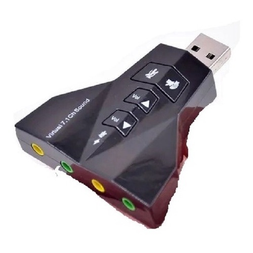 Placa De Som Audio Usb Externa 7.1 Adaptador 3d Pc