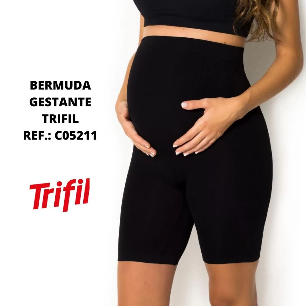 Short Bermuda Cintura Alta Original Trifil Maternidade Para Gestante Gravida Sem Costura 5211
