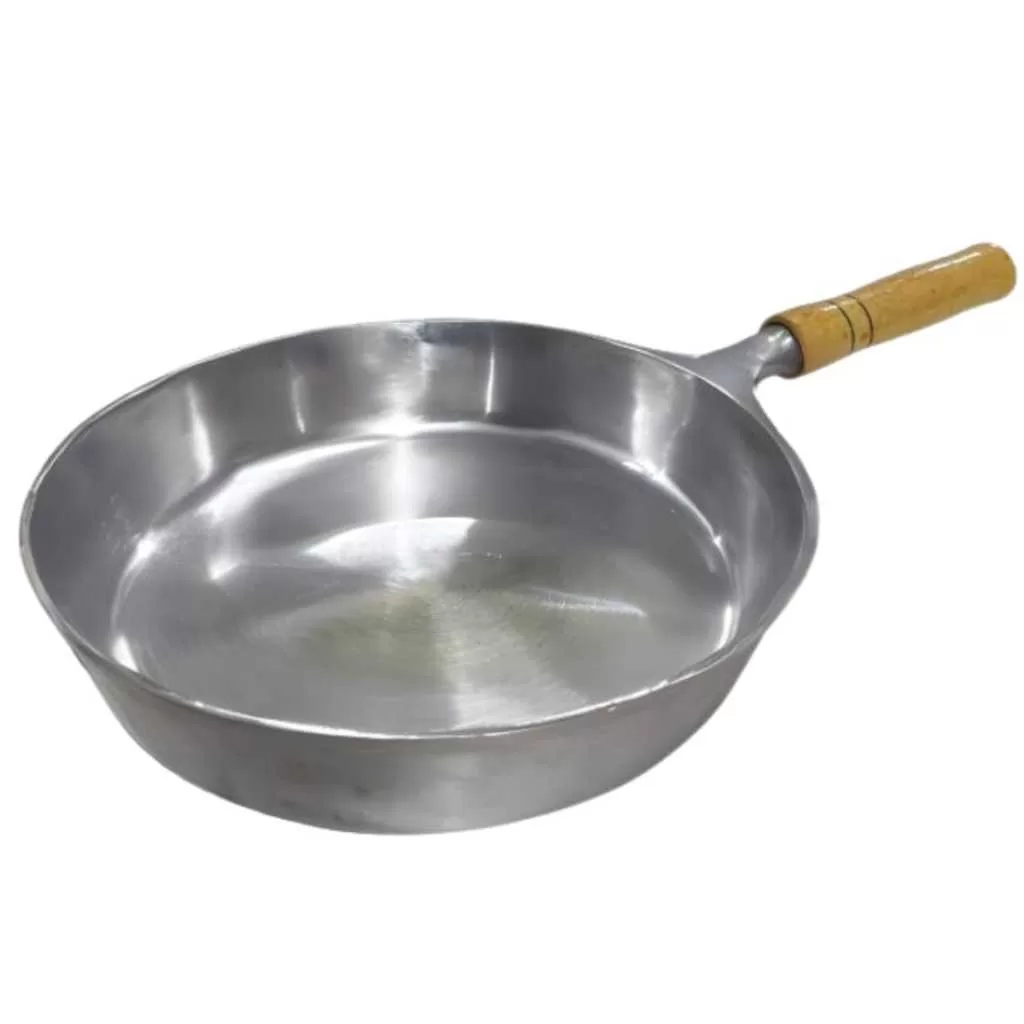 Frigideira De Alumínio Batido Polido E Craquelado Para Frituras