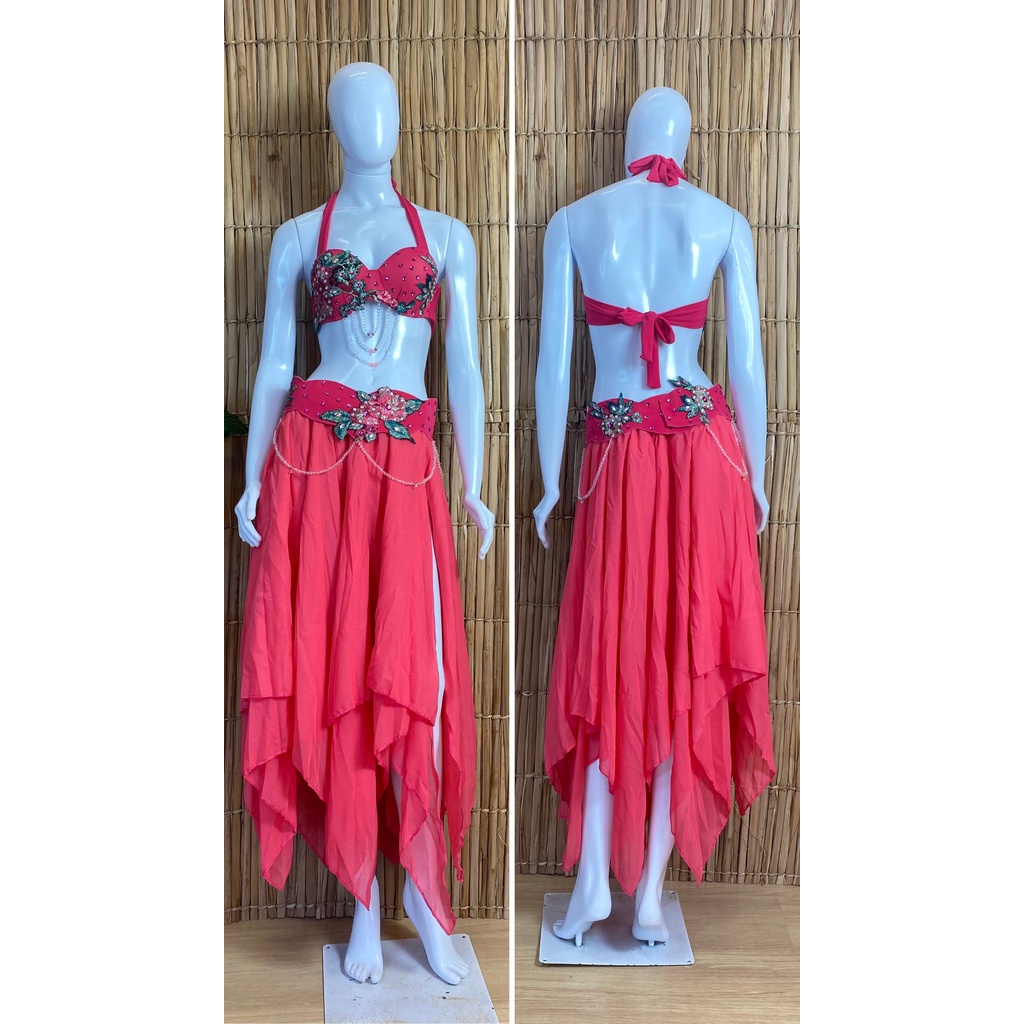 [Liquidação] Dança do Ventre Traje Bordado Completo- Pronta Entrega – TPCL-500