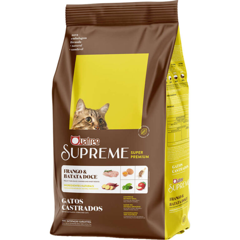 Ração Quatree Supreme 10Kg Gatos Castrados Sabor