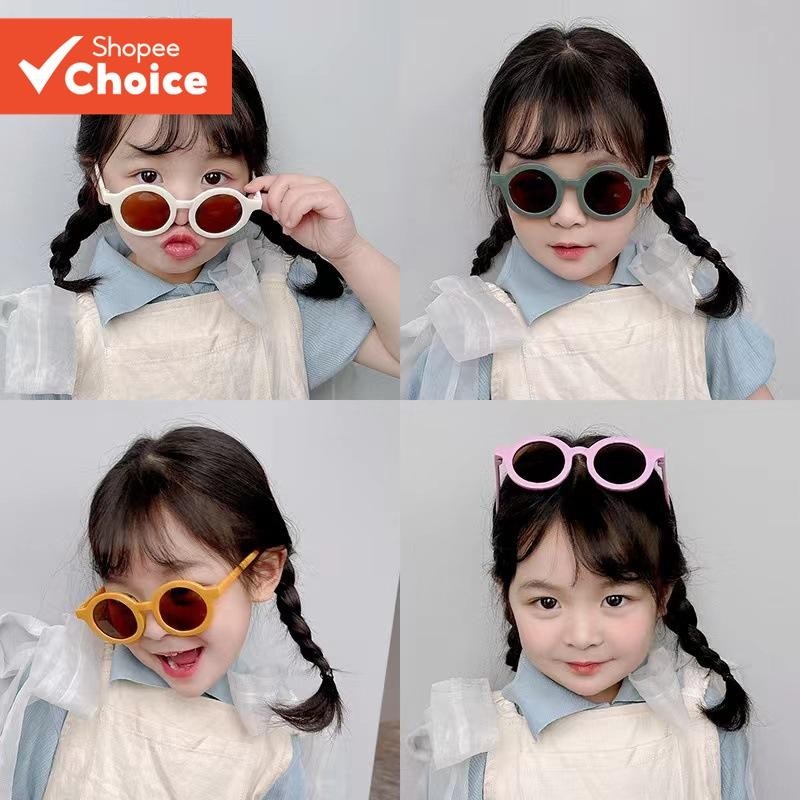 Óculos De Sol Redondos Para Bebês , Proteção UV400 , Lindos Tons Infantis Meninas E Meninos , Viagen