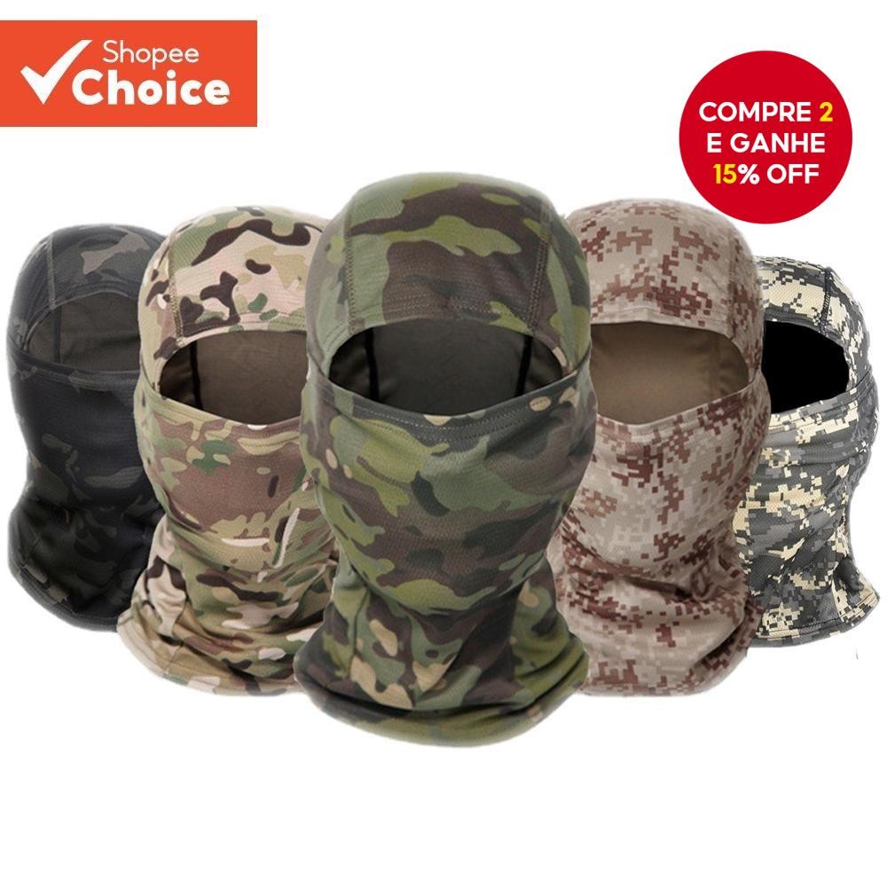 Máscara Facial Com Capuz Camuflada Resistente Ao Vento Para Ciclismo Balaclava Bandana