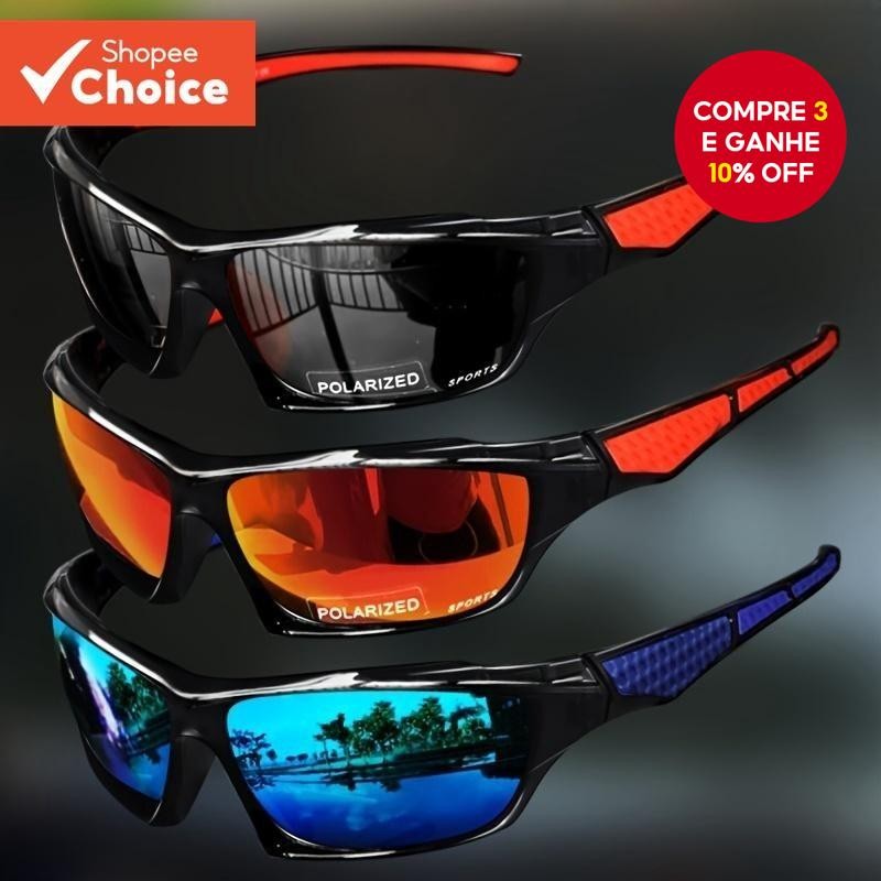 Óculos De Sol Esportivos Retrô UV400 Antirreflexo Para Atividades Ao Ar Livre , Como Pesca , Ciclism