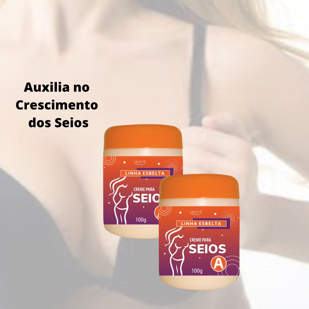 Kit 2 Creme Para Seios- Hidrata e Auxilia no Aumento Dos Seios Lucys 100g