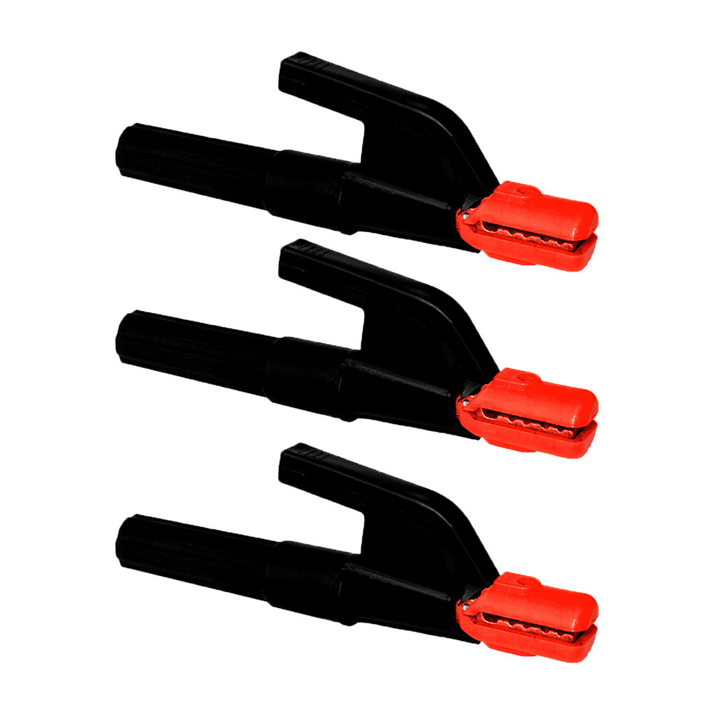 Kit 3 Porta Eletrodo Alicate Para Máquina de Solda Soldagem Elétrica Resistente 500a Amperes