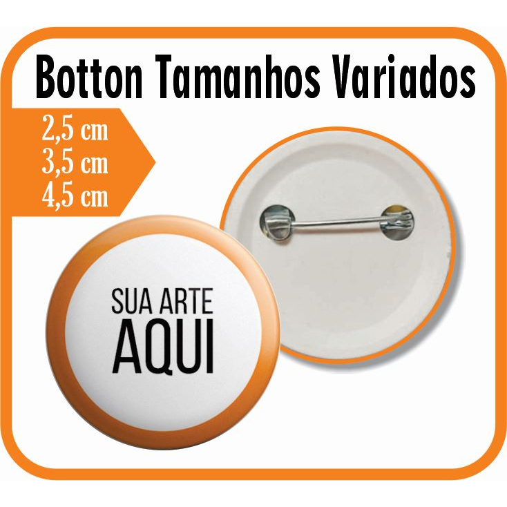 Kit 5 Botton de 2,5cm/3,5cm/4,5cm Boton
