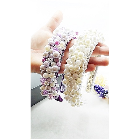 Tiara de pérola larga 30mm – Coleção Sofh