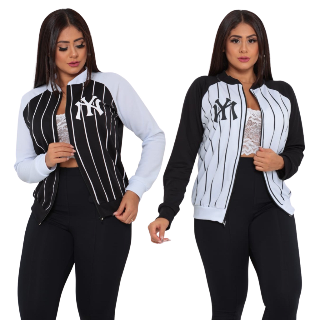 Blusa Feminina N York Jaqueta Feminina Estilo Blogueirinha Moda Gringa