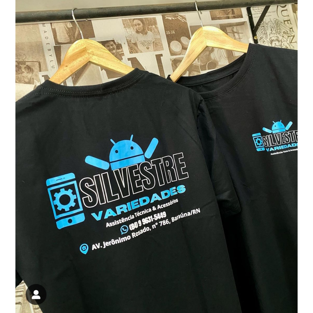 kit estampas DTF digital com a logo de sua empresa Frente (7cm) e costas (25cm) facil aplicação * po