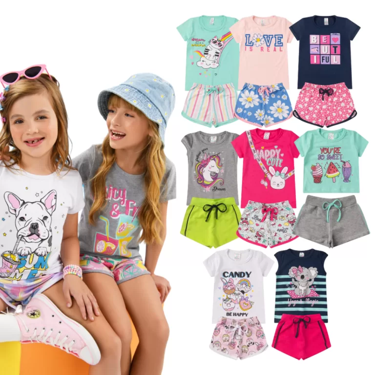 Kit 10 peças de Roupa Conjunto Infantil e Juvenil