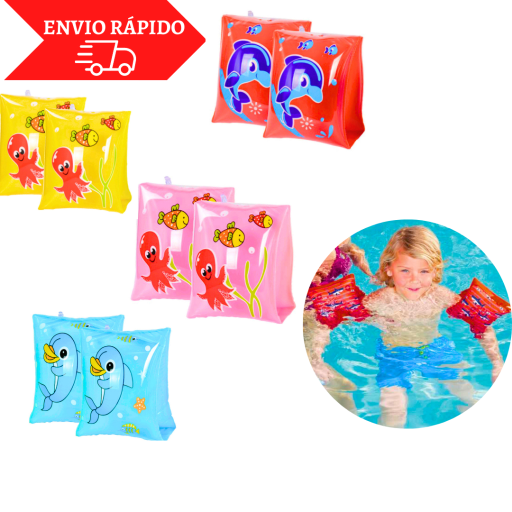 Boia De Braço Inflável Fundo do Mar Praia Piscina Menina Menino 20cmX13cm