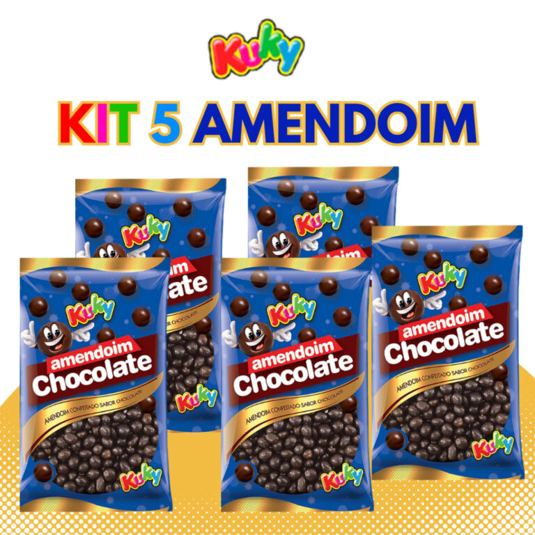 kIT 5 AMENDOIM DE CHOCOLATE 400g – KUKY