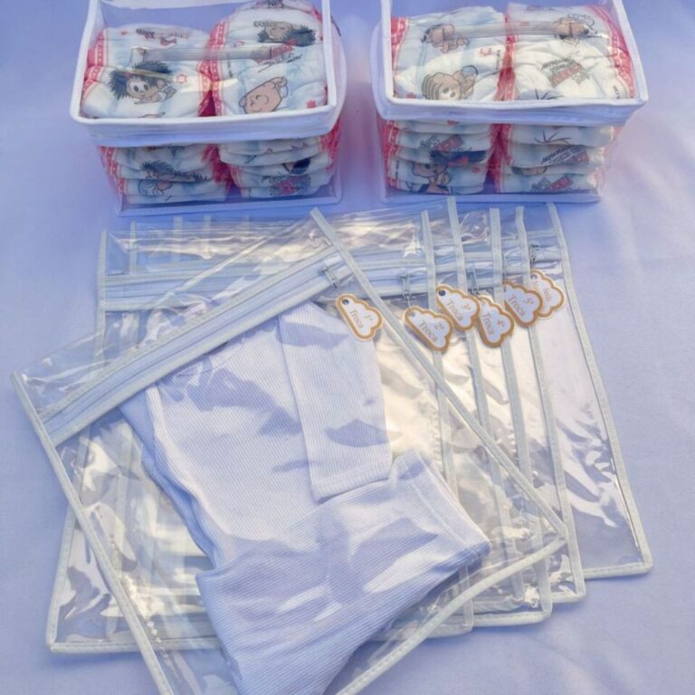 Kit 6 Saquinhos Bebe Gestante Organizador Mala Mat