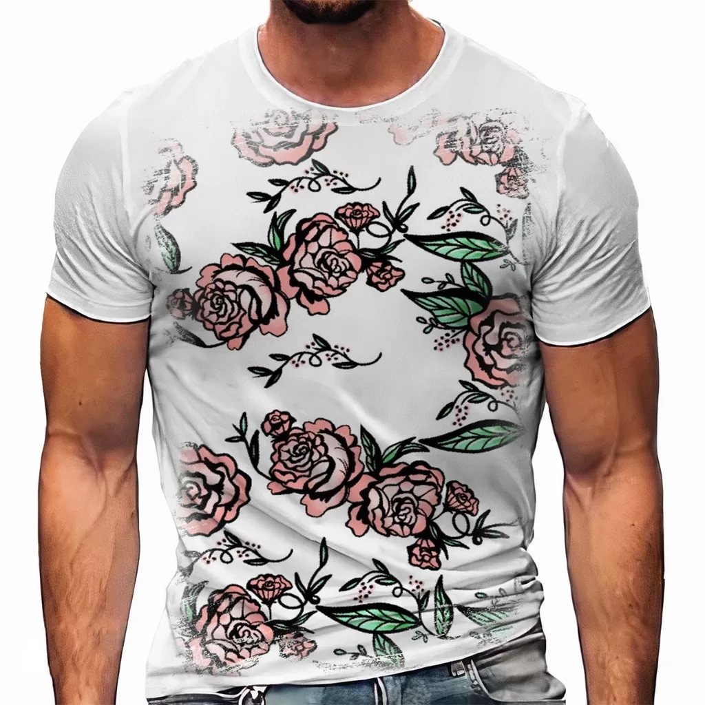 Camiseta Floral Vintage Flores 33 A