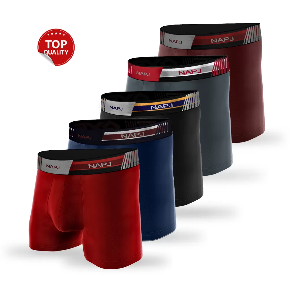 Kit 10 Cuecas Boxer Microfibra Lisa marca NAPJ