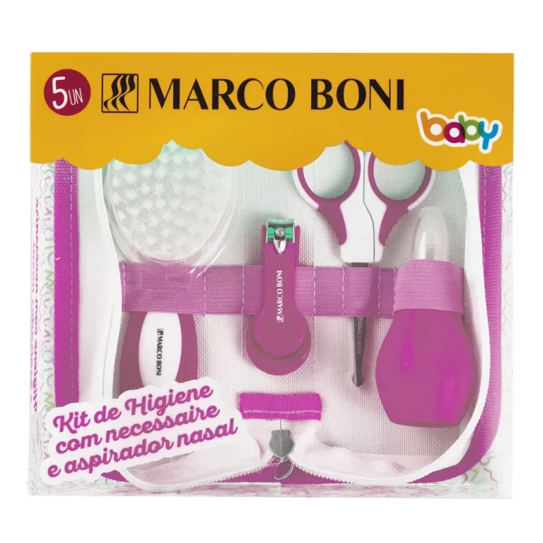 Kit Rosa de Higiene Baby com Nécessaire, 8685, Ma