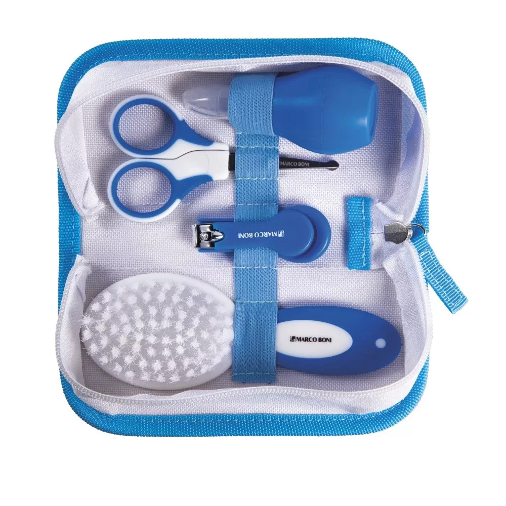 Kit Azul de Higiene Baby com Nécessaire, 8681, Marco Boni, Azul, 5 Itens