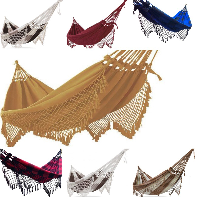 REDE DE DORMI DESCANSO CASAL VÁRIAS CORES 100% ALGODÃO