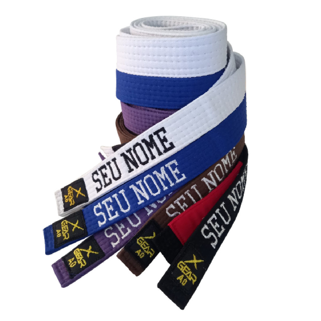 Faixa Jiu jitsu Xgear Com Nome Bordado – Envio Rápido