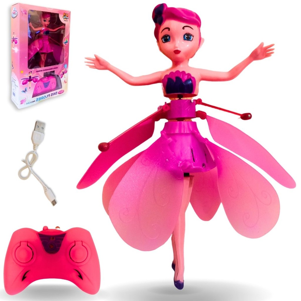 Boneca Frozen Elsa Voadora Com Luz Voa Na Mão Por Sensor