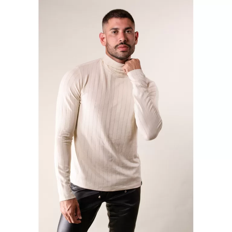Blusa Masculina JotaVê Malha Canelada Gola Cachar