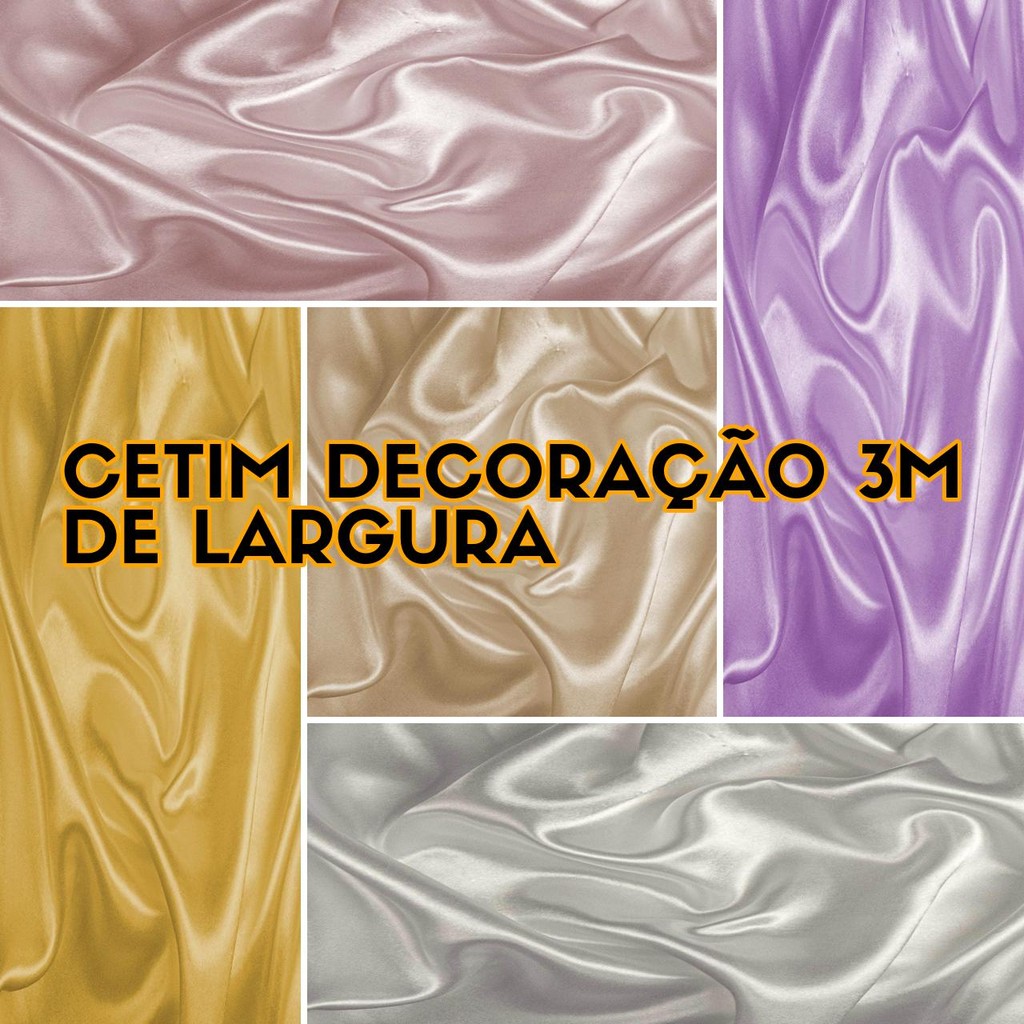 3 Metros Tecido Cetim de Decoração 3m de Largura | Decorações, Forros, Cortinas (3m x 3,00m)
