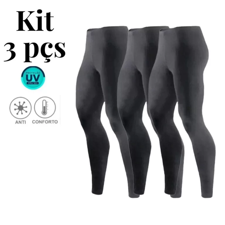 Kit 3 Calças Térmicas Esportivas Masculinas R