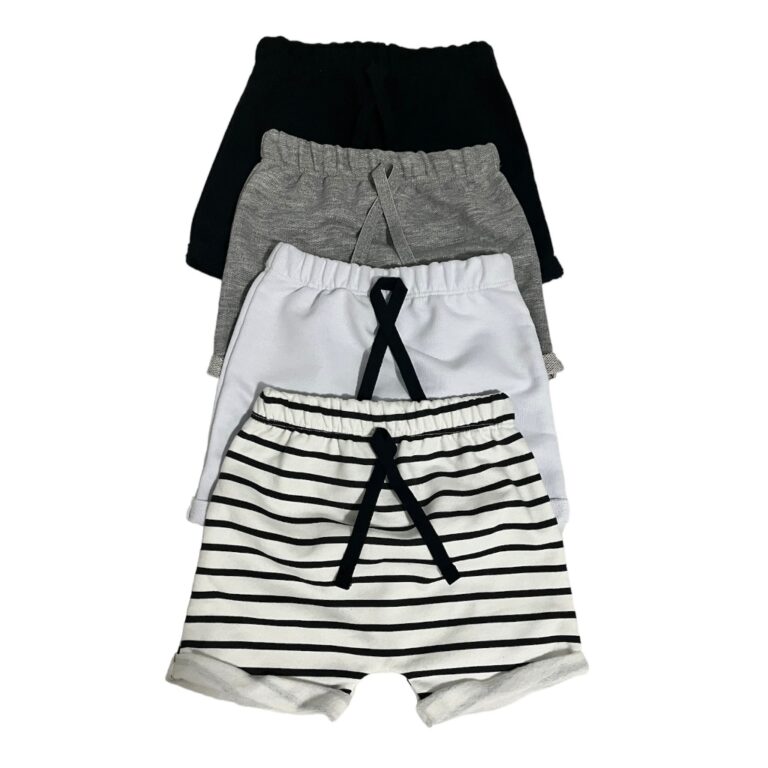 Kit 3 Short Infantil Bebê Recém Nascido Moletinh