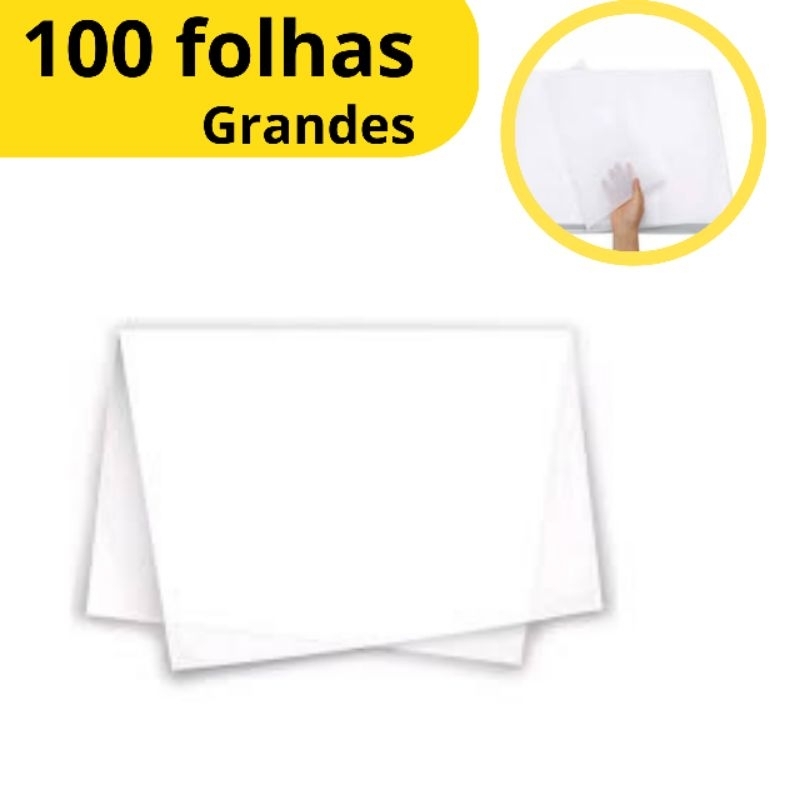 Papel Seda Branco 50×70 – 100 Unidades