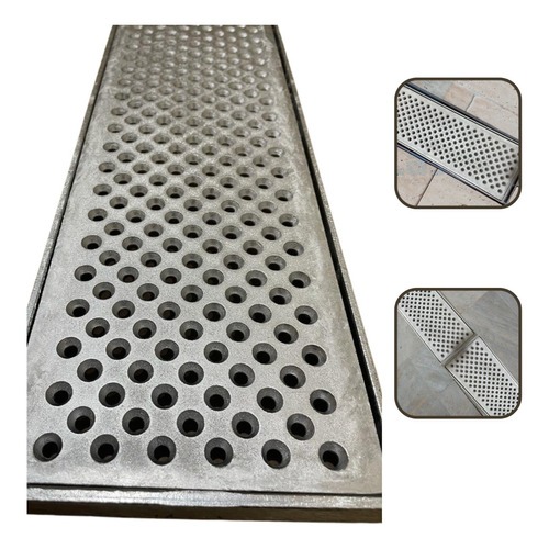 Ralo Linear Grelha Pluvial 15×50 Aluminio Ant