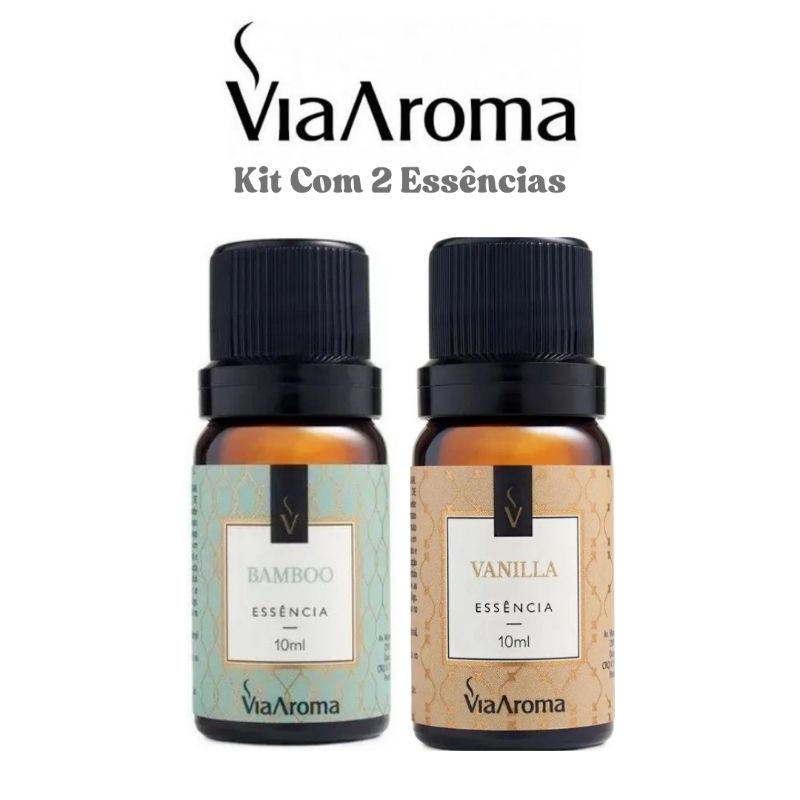 Kit 2 Essencias Via Aroma De Aromatizador de Ambiente Aromaterapia 10ml – A Escolher