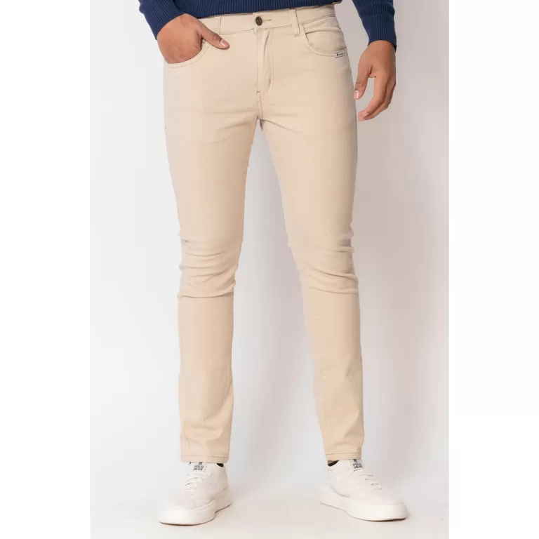 Calça Masculina Sarja Angeles Flex Polo Wear Bege