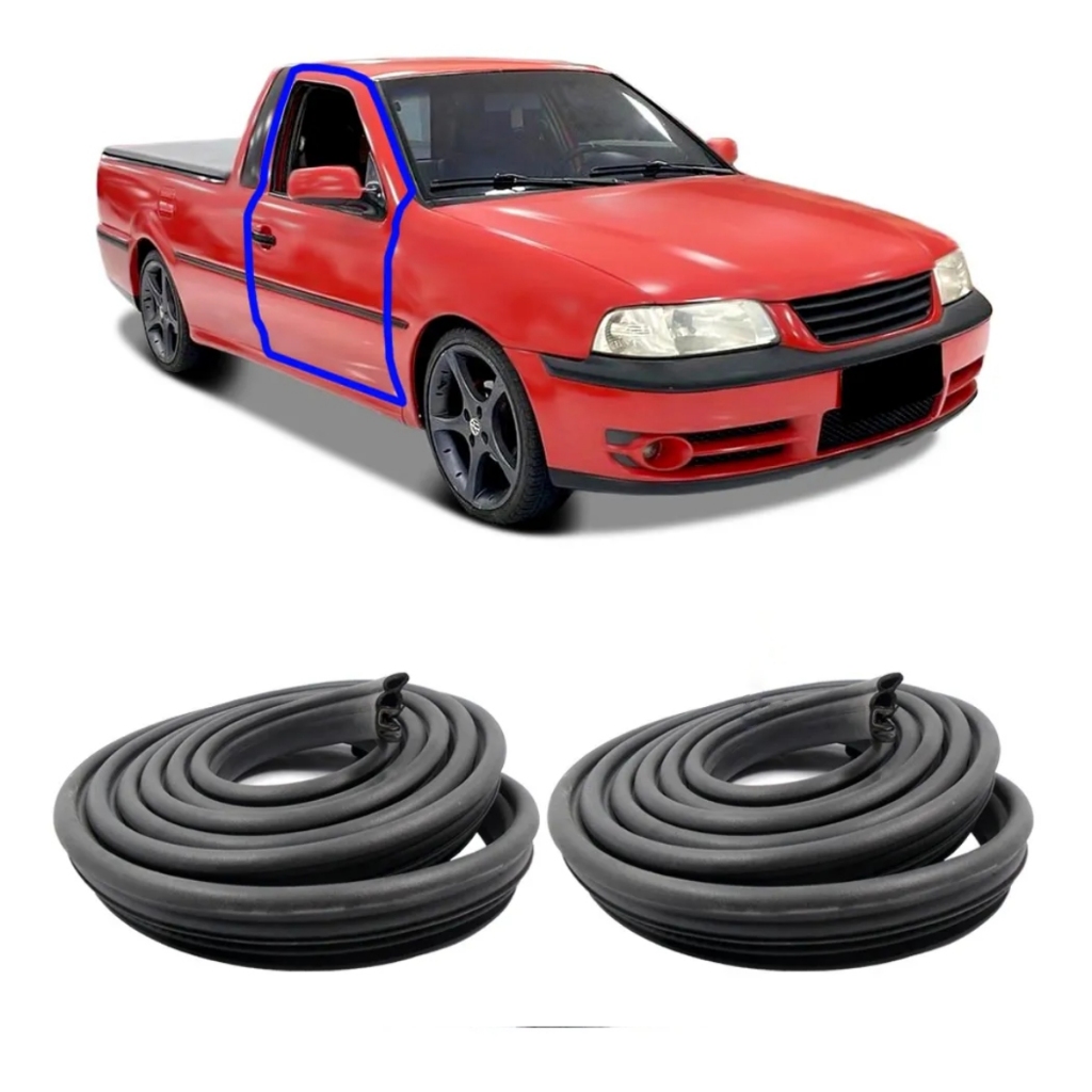 Par Borracha de Porta Volkswagen Saveiro G2 G3 G4 1998 a 2008 Borrachauto
